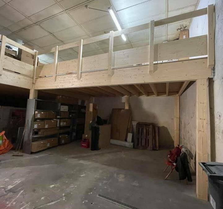 Création d’un solivage plancher bois, escalier et garde-corps